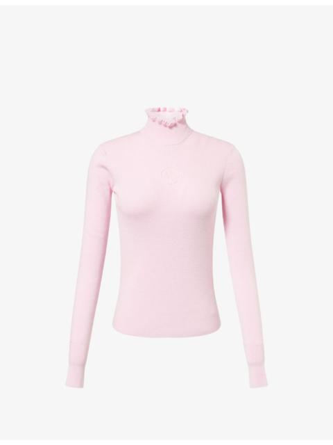 Kitz Frilled-Neck Merino Wool-Blend Jumper