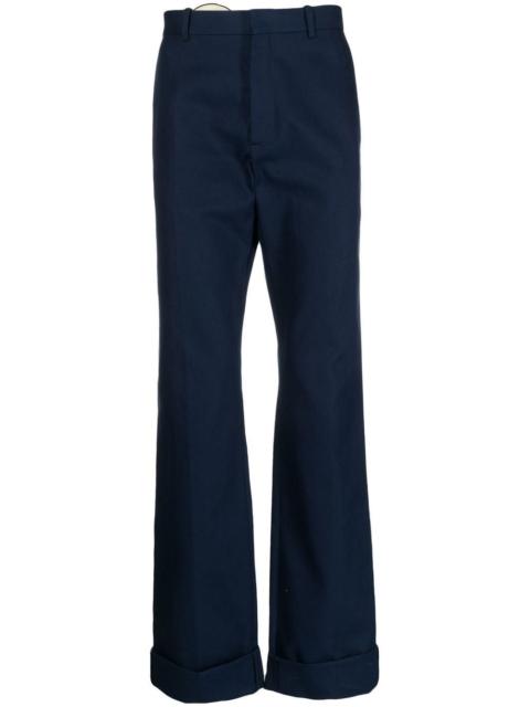 tailored straight-leg trousers