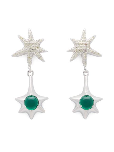 OLIVINE STAR DROP EARRING