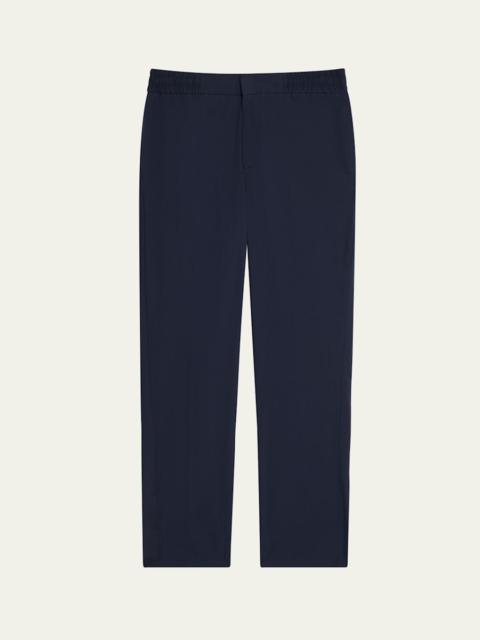 Men's Tailored Fit Italian Seersucker Flat-Front Trousers