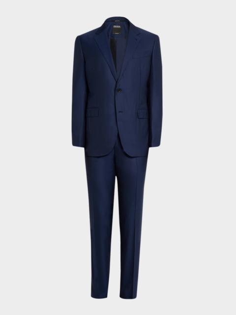 Men's Wool Textured Two-Piece Suit