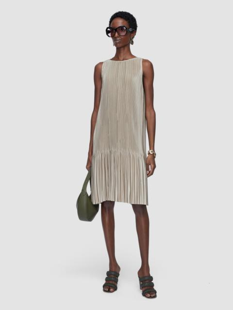 Rida Pleated Satin Dress