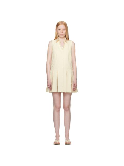 Off-White Cotton Silk Shirt Minidress & Shorts Set