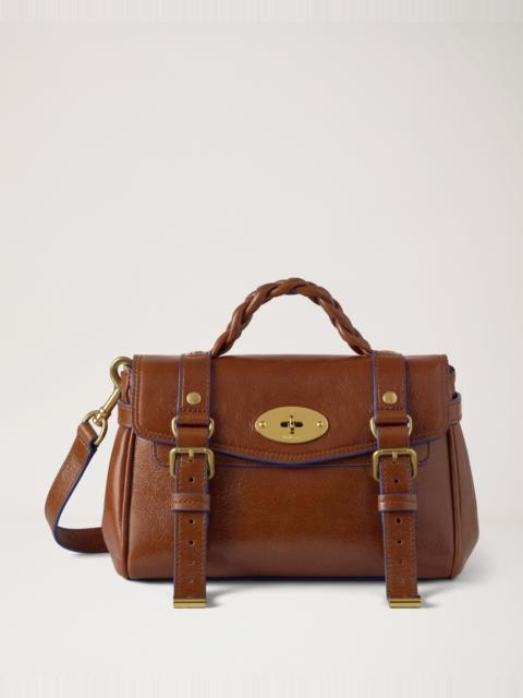 Mini Alexa
Oak & Pigment Blue Smooth Glossy Leather