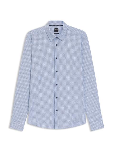 REGULAR-FIT SHIRT IN PERFORMANCE-STRETCH FLORAL-PRINT JERSEY