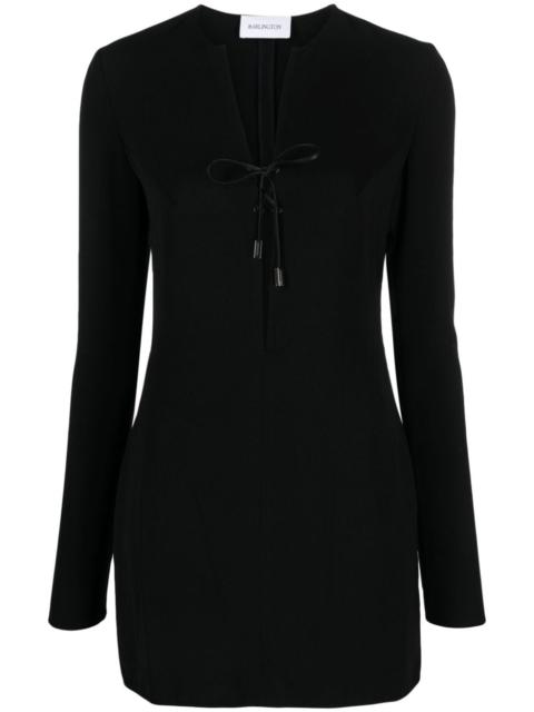 Seeran lace-up minidress