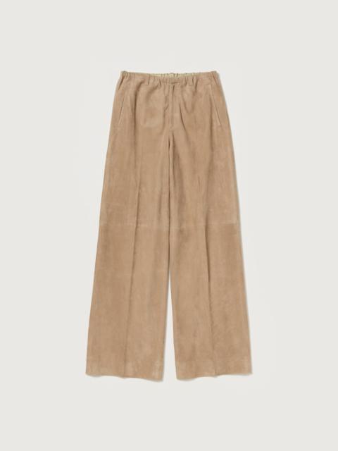 SILKY GRAIN SUEDE DRAWSTRING PANTS
