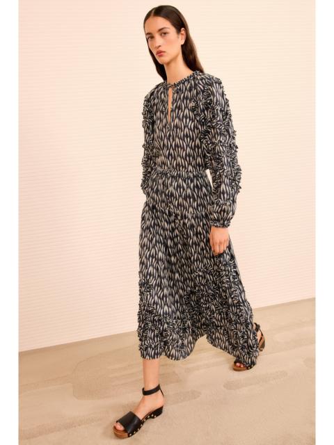 Alexandra Ruffled Cotton Midi Skirt