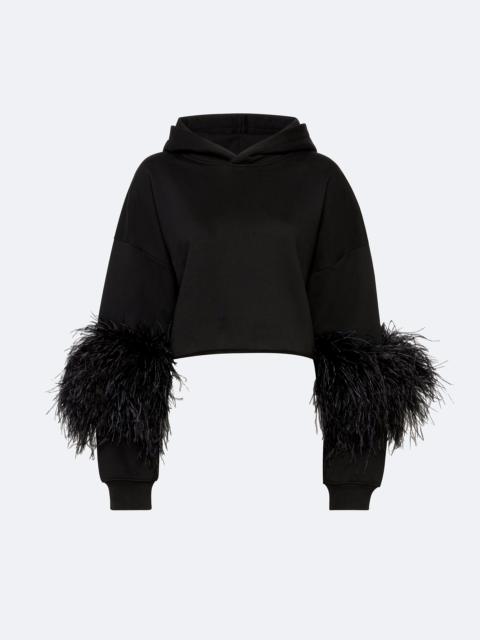 Cotton Sweatshirt With Feathers