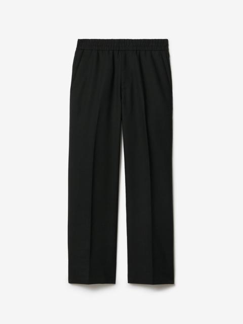 Wool Linen Blend Trousers