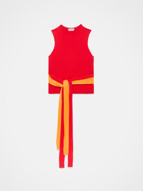 WOMENS WAIST TIE TANK TOP IN RED