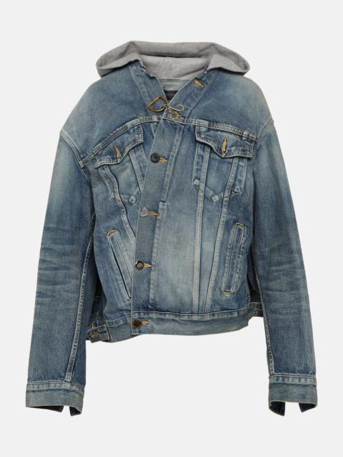 Asymmetric denim jacket