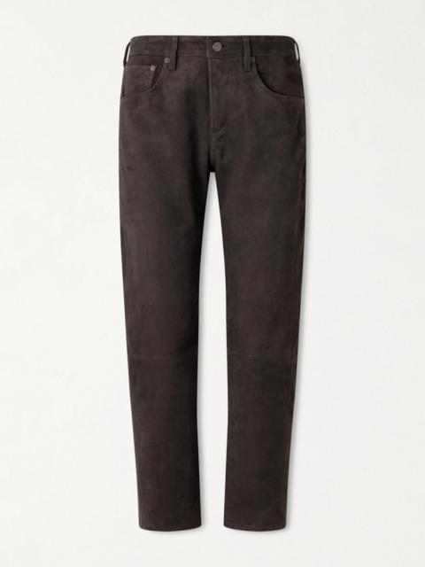 Winslow Suede Straight-leg Pants