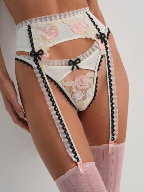 Evie Floral Garter Belt