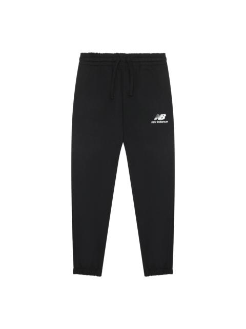 New Balance Essentials Stacked Logo Sweatpants 'Black White' AMP31539-BK