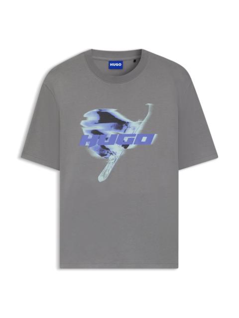 COTTON-JERSEY T-SHIRT WITH SNOWBOARDING LOGO ARTWORK