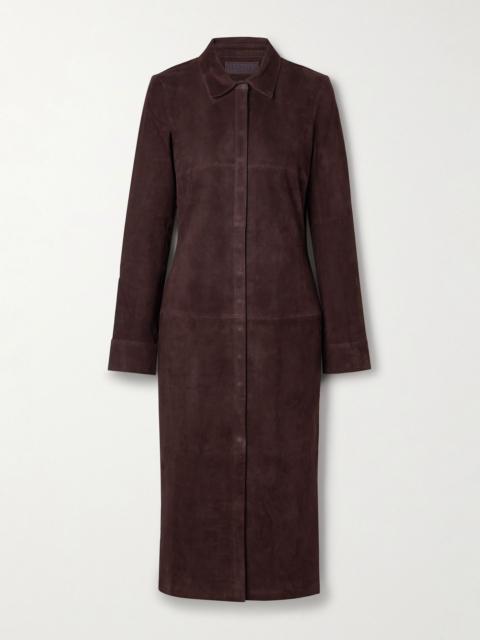 Becky suede midi shirt dress Brown