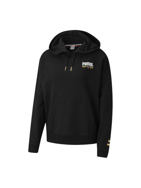 (WMNS) PUMA Tailored For Sport Hoodie 'Black White' 599056-51