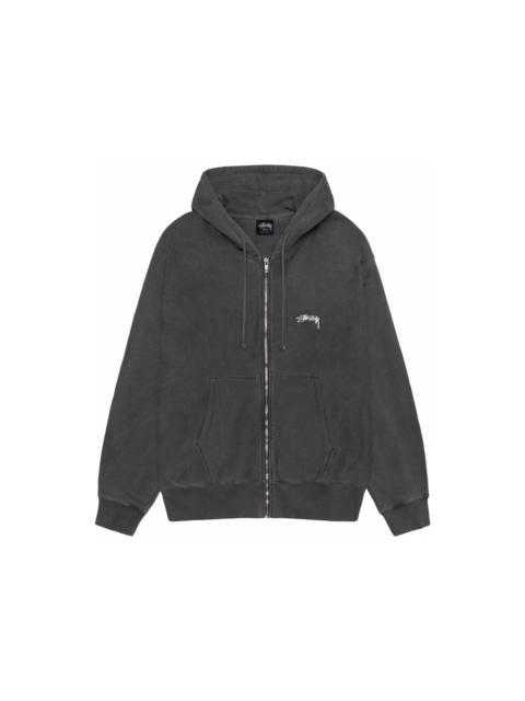 Stussy Smooth Stock Pigment Dyed Zip Hoodie Black