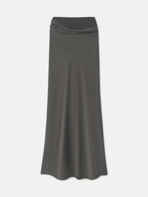Mesh Jersey and Slip Satin Skirt