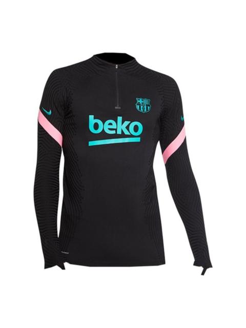 Nike 20-21 Barcelona 1/4 Zip Strike Training Jersey 'Black' CK9418-011