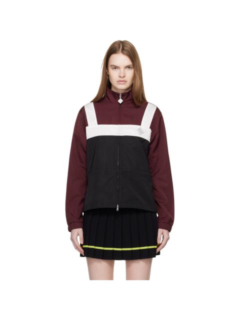 Burgundy Monogram Windbreaker Jacket