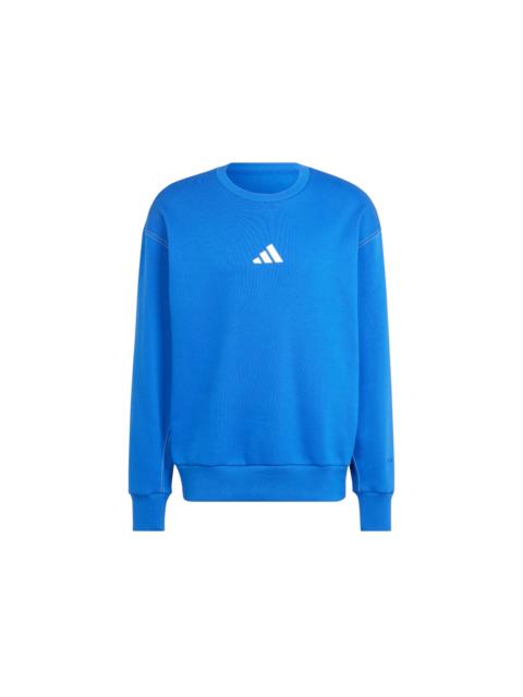 adidas All Szn Fleece Graphic Sweatshirt Royal Blue Off White