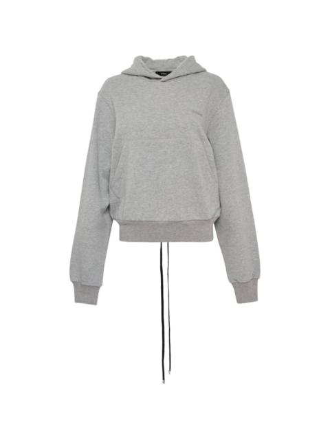 lace-up back hoodie