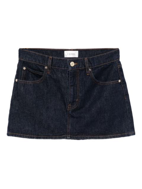 denim mini skirt