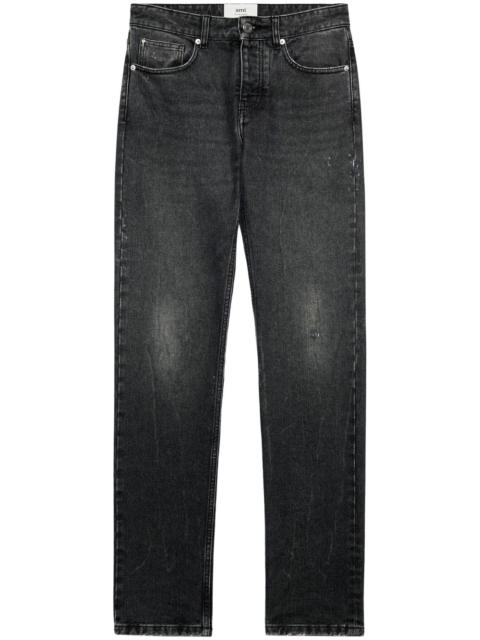logo-patch straight-leg jeans