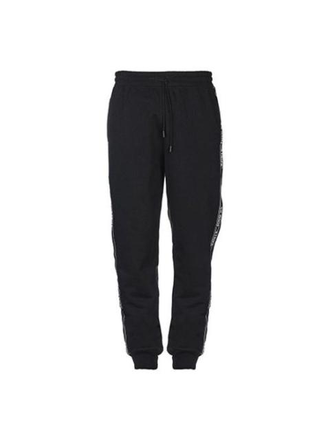 Men's Off-White Side Stripe Black Pants OMCH008E18A200011000