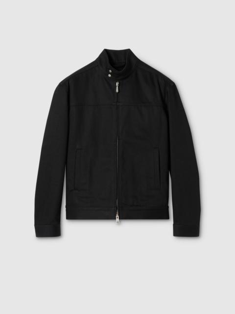 Cotton denim jacket with Horsebit