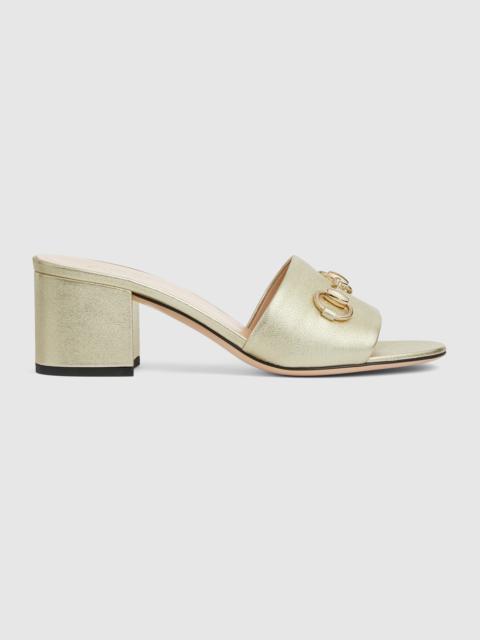 Women's slide sandal with Horsebit