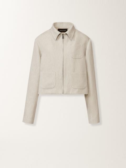 Boxy jacket in drop fil coupé tailoring