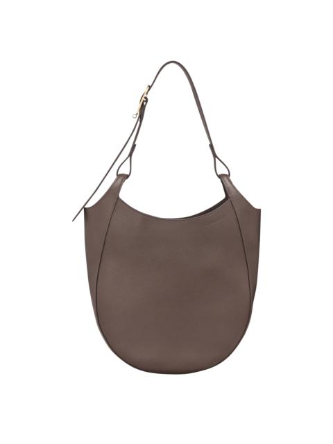 Le Foulonné L Hobo bag Taupe - Leather