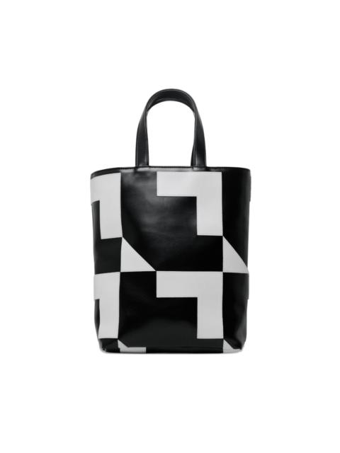 geometric-pattern tote bag