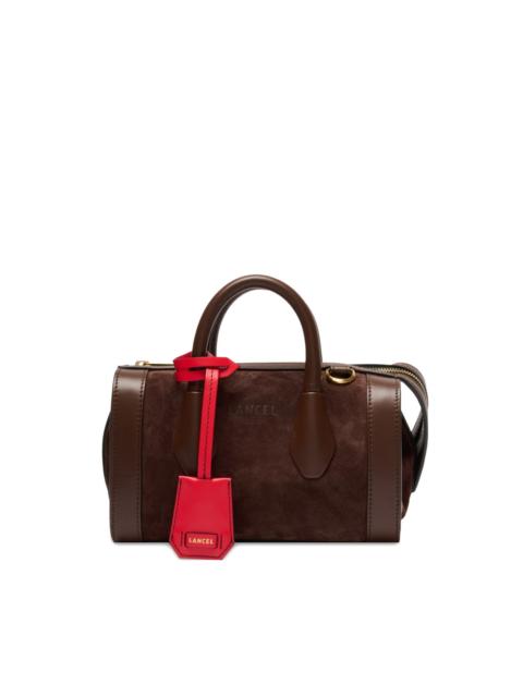 suede panelled  tote bag