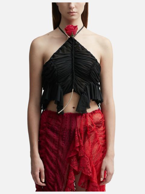 MINI FLOWER RUCHED TANK TOP