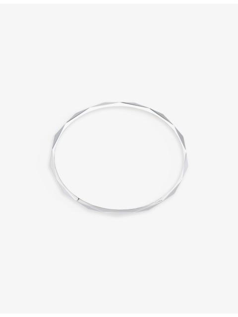 Facette 18ct white-gold bangle bracelet