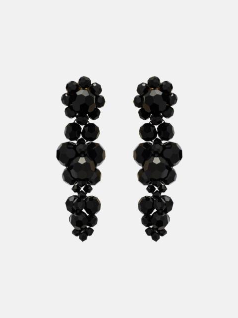 Crystal-embellished drop earrings