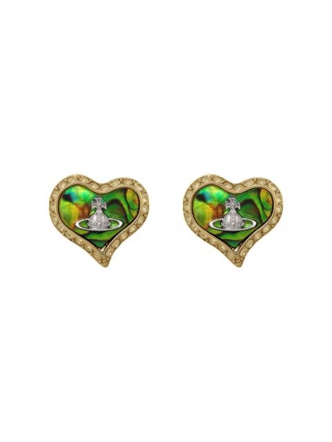 Vivienne Westwood Petra Heart Crystal-embellished Stud Earrings