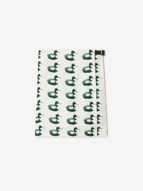 Duck Print Viscose Kilt