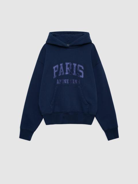 Debbie Shrunken Hoodie Paris - Washed Navy
