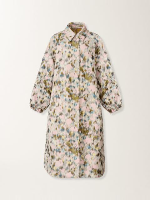 Long trench in technical chiné