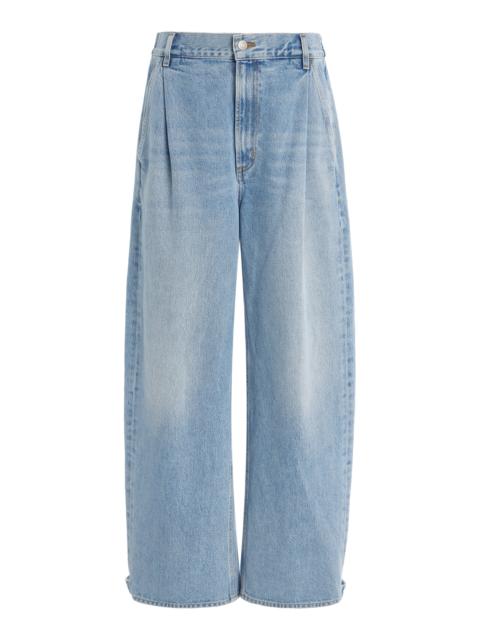 Darsha Rigid Low-Rise Wide-Leg Jeans light wash