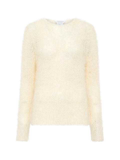 Zoharin Knit Sweater in Off White Silk Cashmere