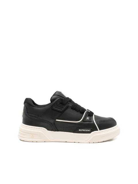 leather panelled low-tops sneakers