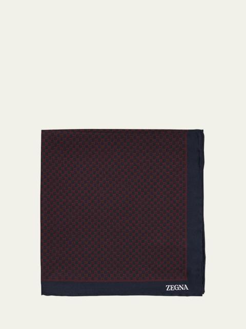 Men's Mini Geometric Silk Pocket Square