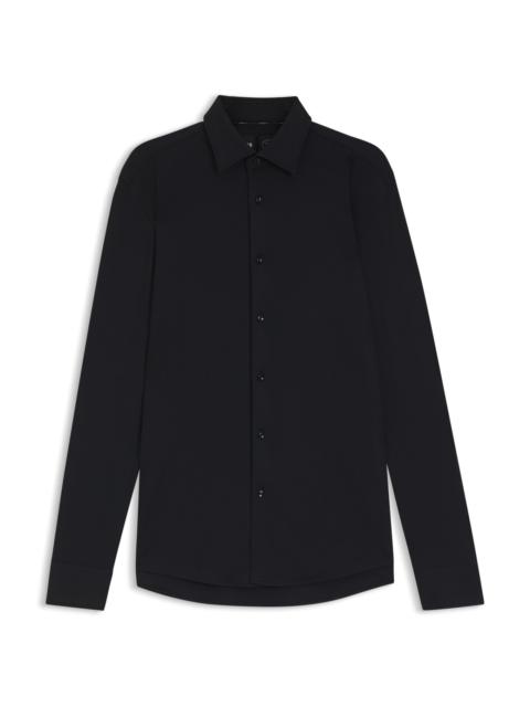 SLIM-FIT SHIRT IN BRUSHED STRETCH FLANNEL