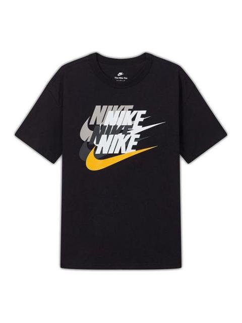 Men's Nike As Nsw Prem Ss Tee Athleisure Casual Sports Logo Printing Short Sleeve Black T-Shirt DV33